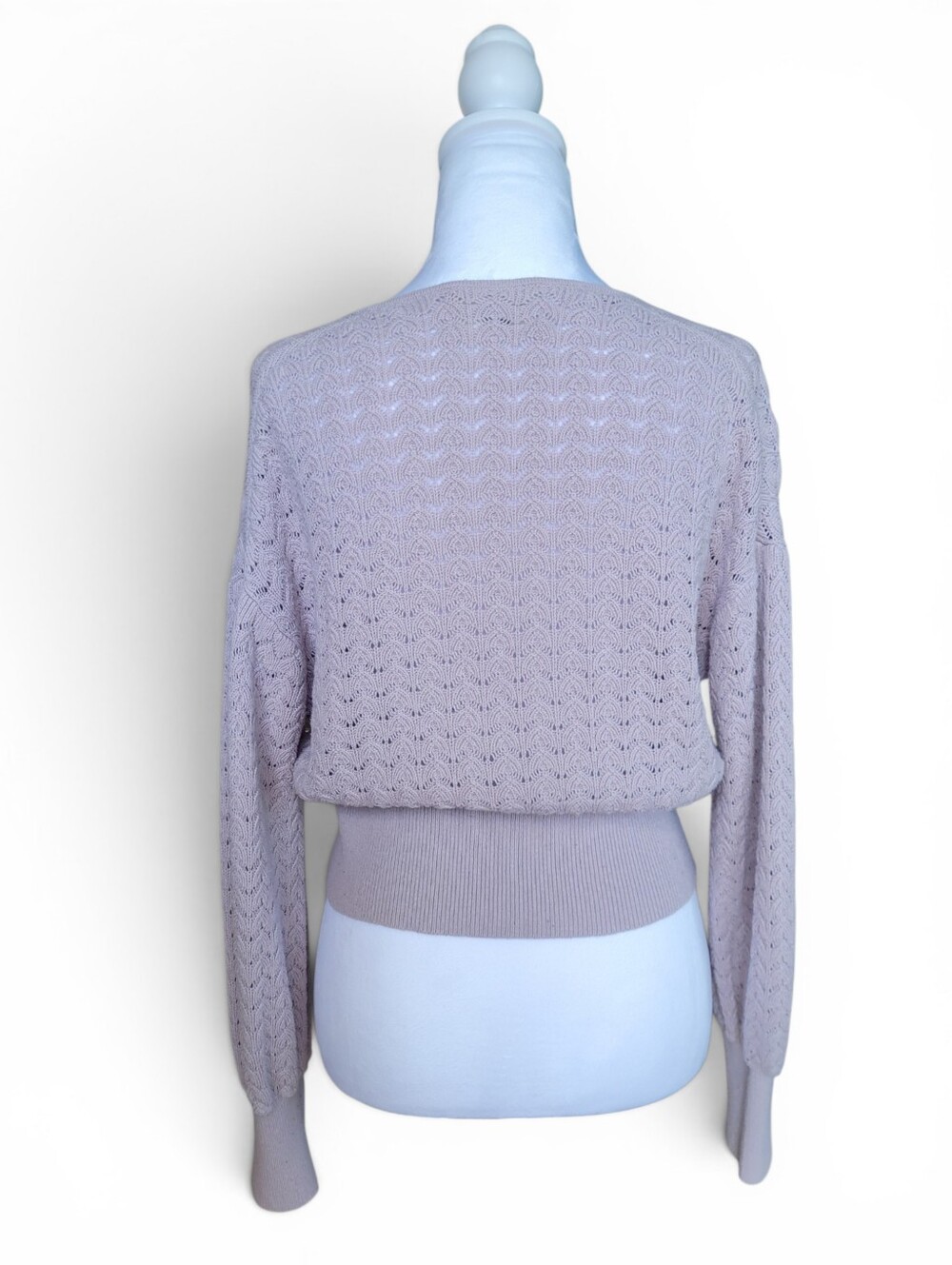Wilfred Dear Merino Blend Faux wrap sweater Lavender Large Soft Girl - Picture 3 of 12